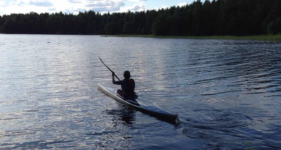 canoeing in the summer