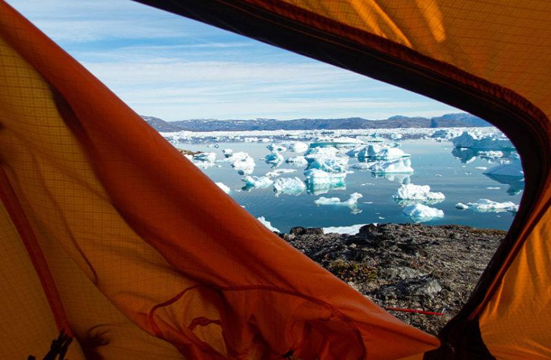 Grönlanti - näkymä teltasta