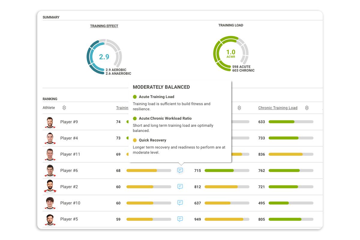 Firstbeat Sports Metric | Training Status