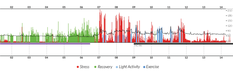 Firstbeat Life graph