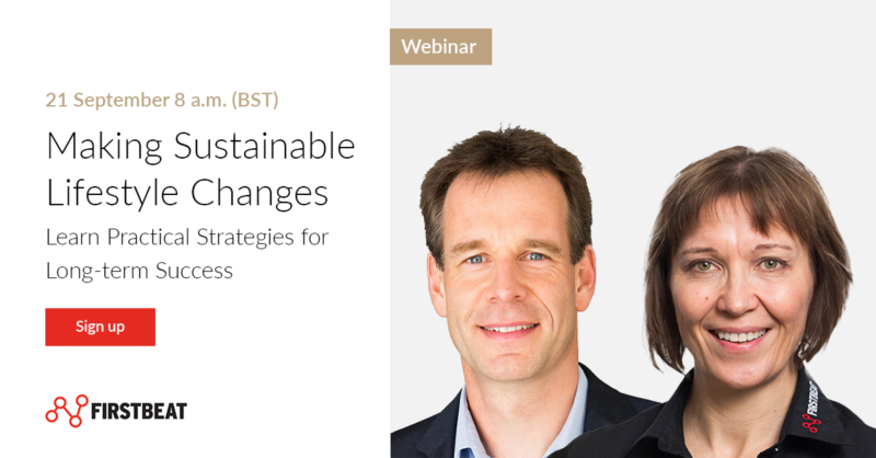 Firstbeat webinar Making Sustainable Lifestyle Changes